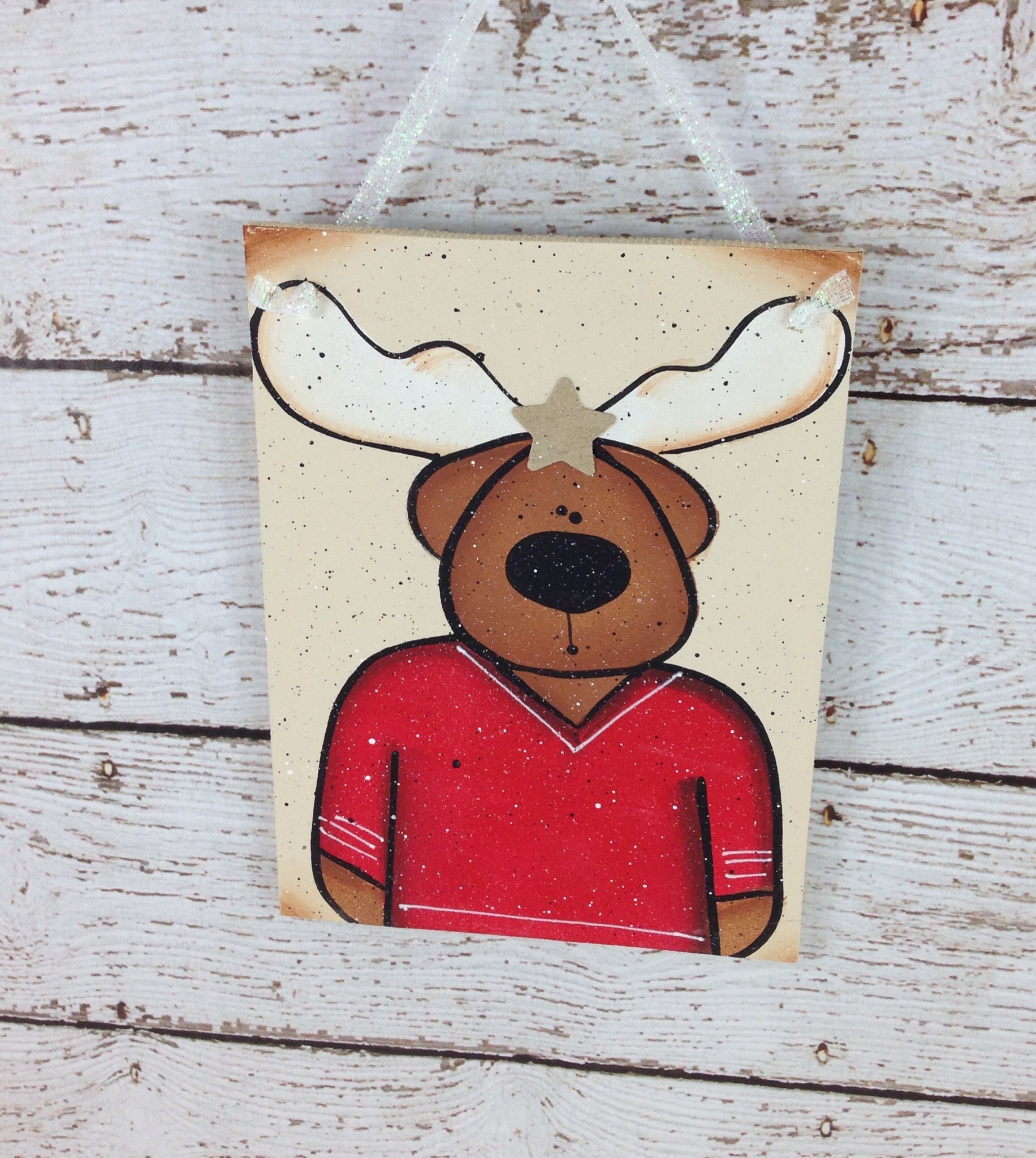 Hockey Jersey Moose Personalized Christmas Ornament on Luulla